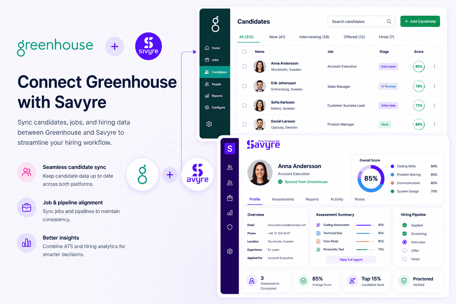 Greenhouse ATS Integration for Structured Skills Hiring