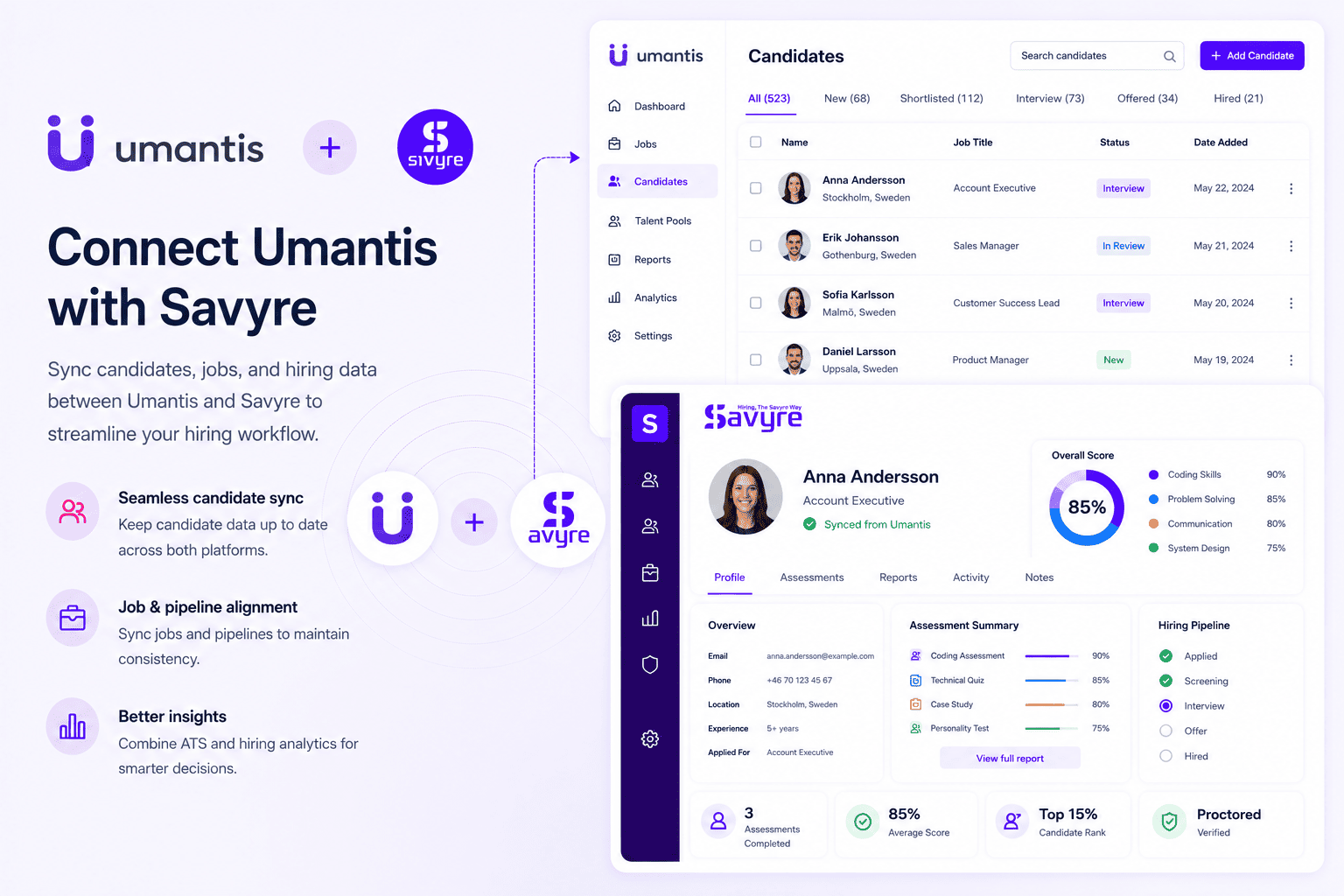 Umantis ATS Integration for Swiss HR Skills Hiring